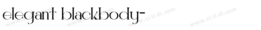 elegant blackbody字体转换